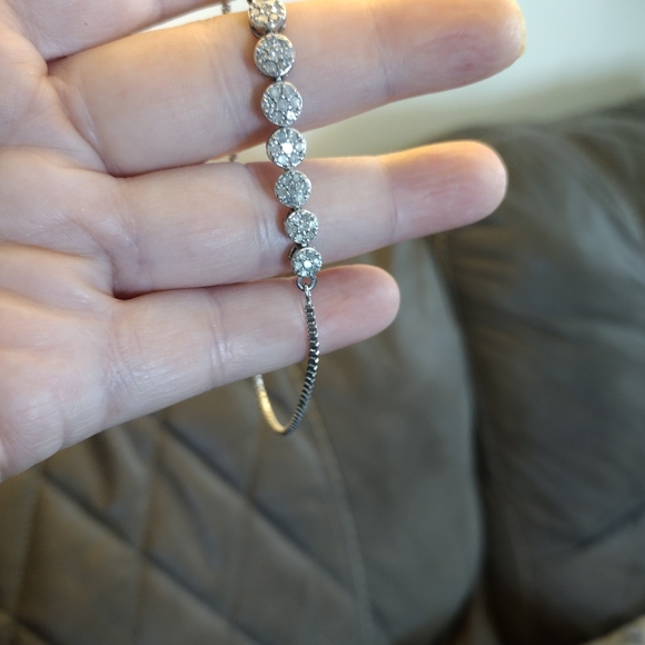 Jewelry - One Carat Real Diamond Bolo Bracelet Very Strong Box Chain